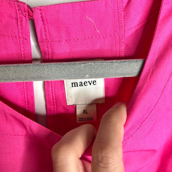 Anthropologie Maeve Emmy Short Sleeve Swing Mini Dress Preppy Coquette Sz XL - Picture 4 of 7